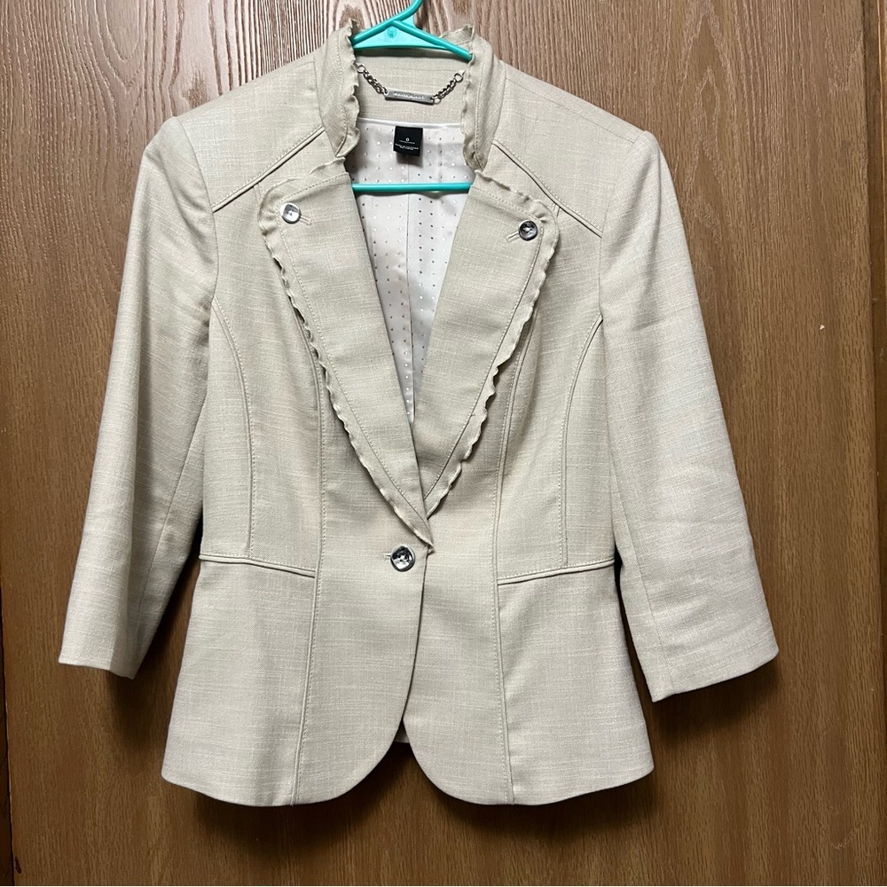 White House Black Market Cream Blazer